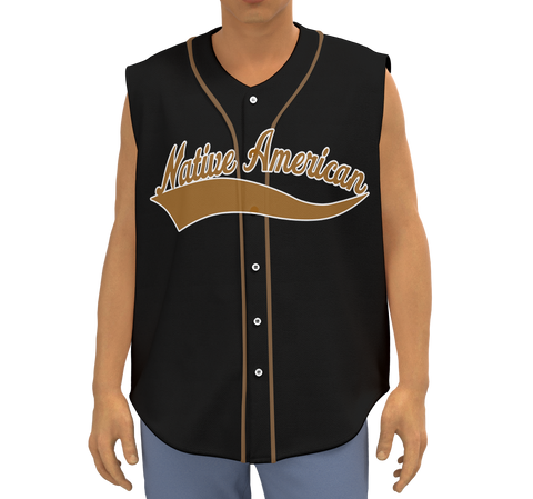 BJ000180 Pattern Native American Men's Sleeveless Baseball Jersey