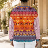 BJ0009 Native American Women Sequin Sleeve Sweatshirt