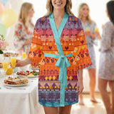BJ0009 Native American Womens Satin Wedding Robe