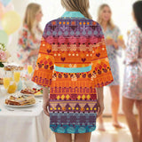 BJ0009 Native American Womens Satin Wedding Robe