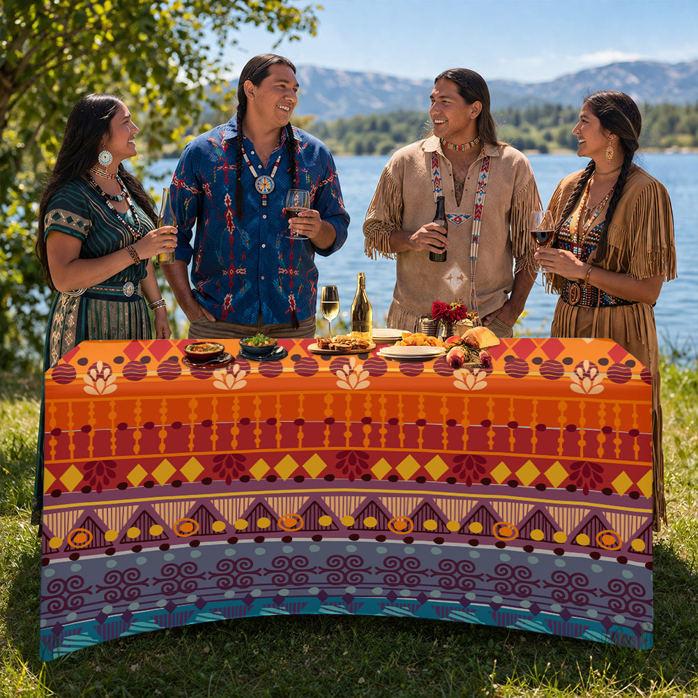 BJ0009 Pattern Native American Elastic Table Cover