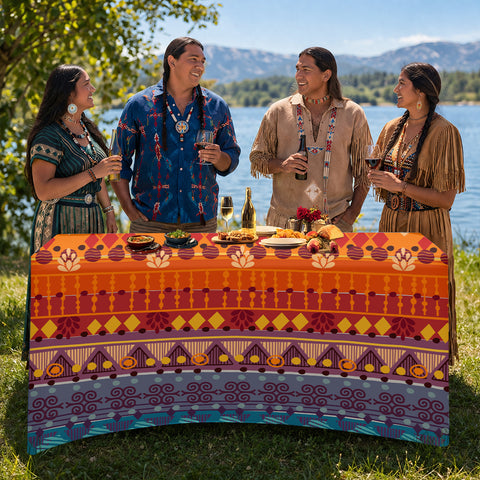 BJ0009 Pattern Native American Elastic Table Cover