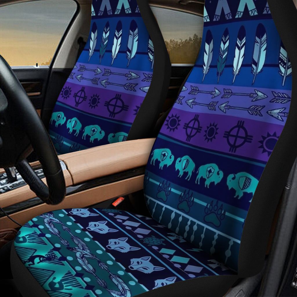 BJ0009v2 Animals Native Car Seat Cover