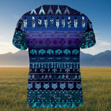 BJ0009v2 Bison Native American 3D T-shirt