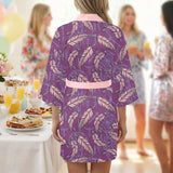 BLK0013 Native American Women Satin Wedding Robe
