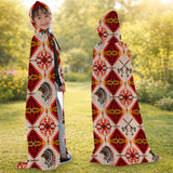 BLK0044 Native American AOP Unisex Hooded Cloak for Kids and Adults