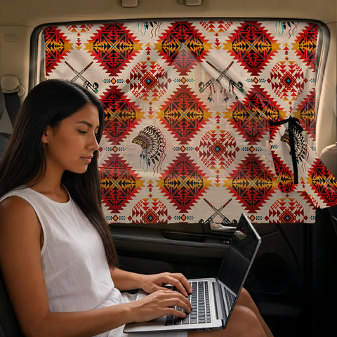 BLK0044 Native American Car Side Window Sunshades