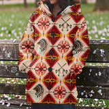 BLK0044 Native American Women Knitted Hooded Jacket