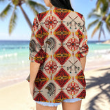 BLK0044 Native American Women's Long-Sleeved Shirt