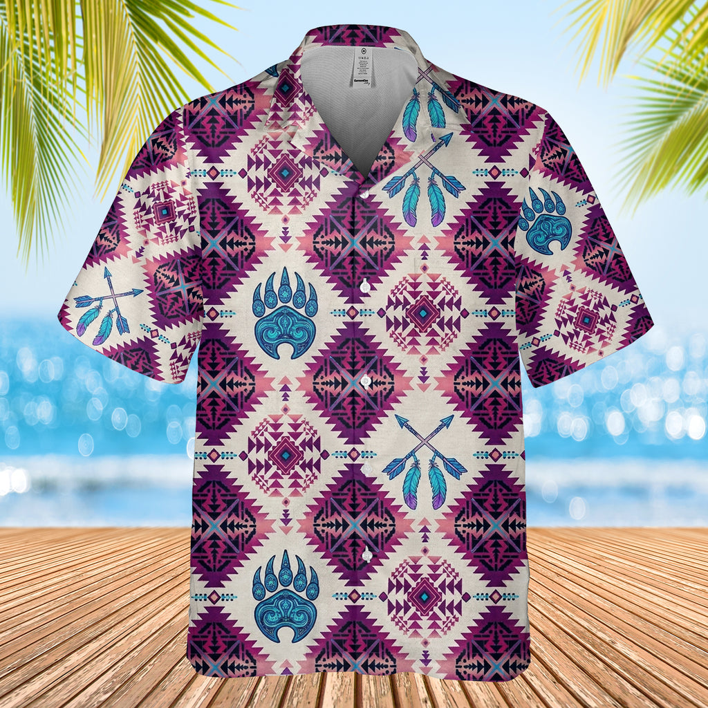 BLK0044v2 Bear Claw Native American Hawaiian Shirt 3D