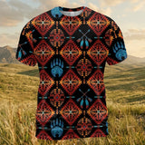 BLK0044v3 Bear Native American 3D T-shirt