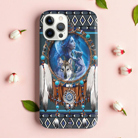 BR0028 Blue Mandala Thunderbird Native American Phone Case