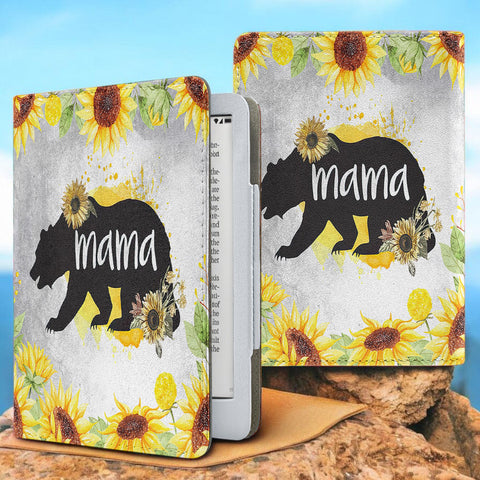 BR0037 Mama Bear Native American Kindle PU Leather Case