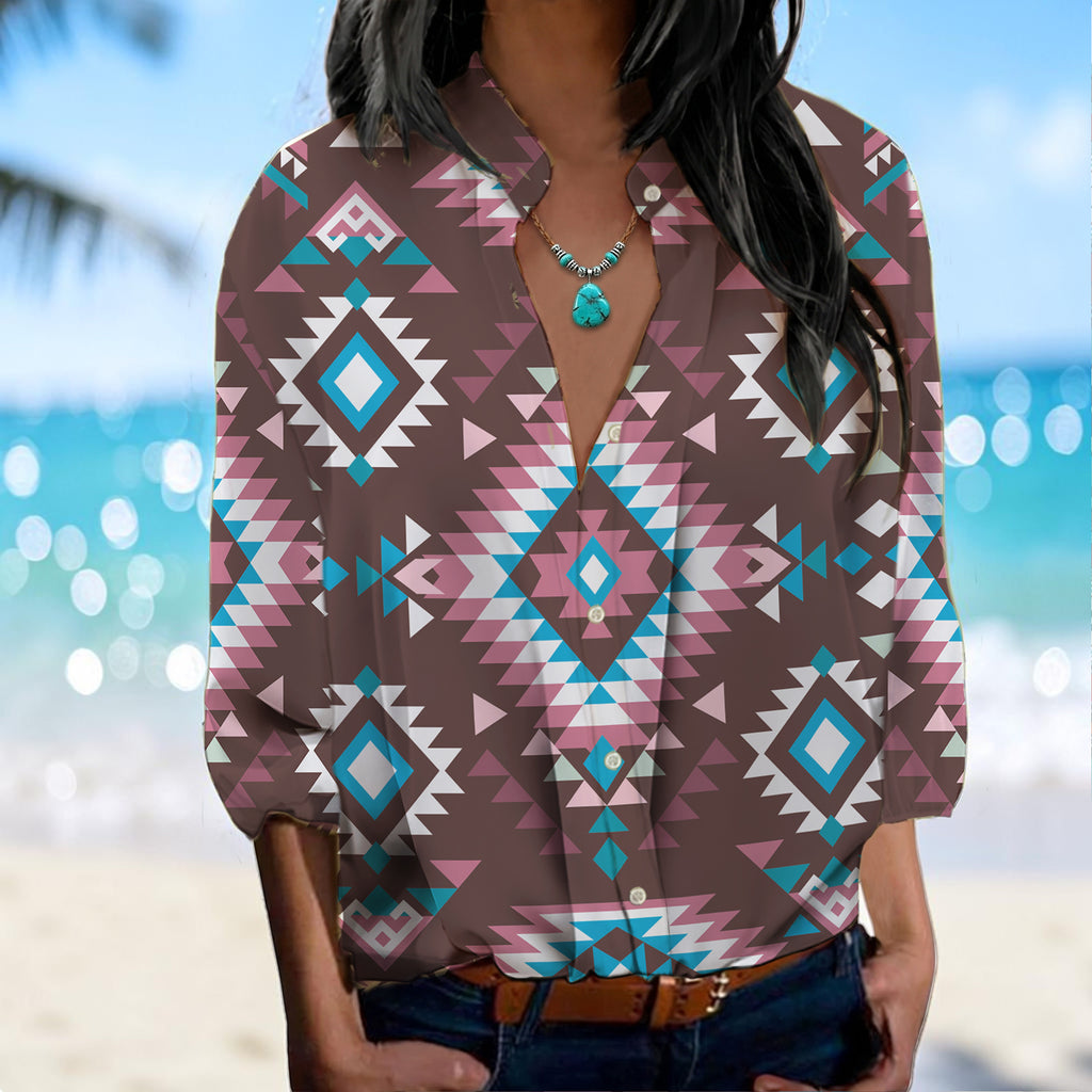 BS-000121 Native American Women's Long-Sleeved Shirt