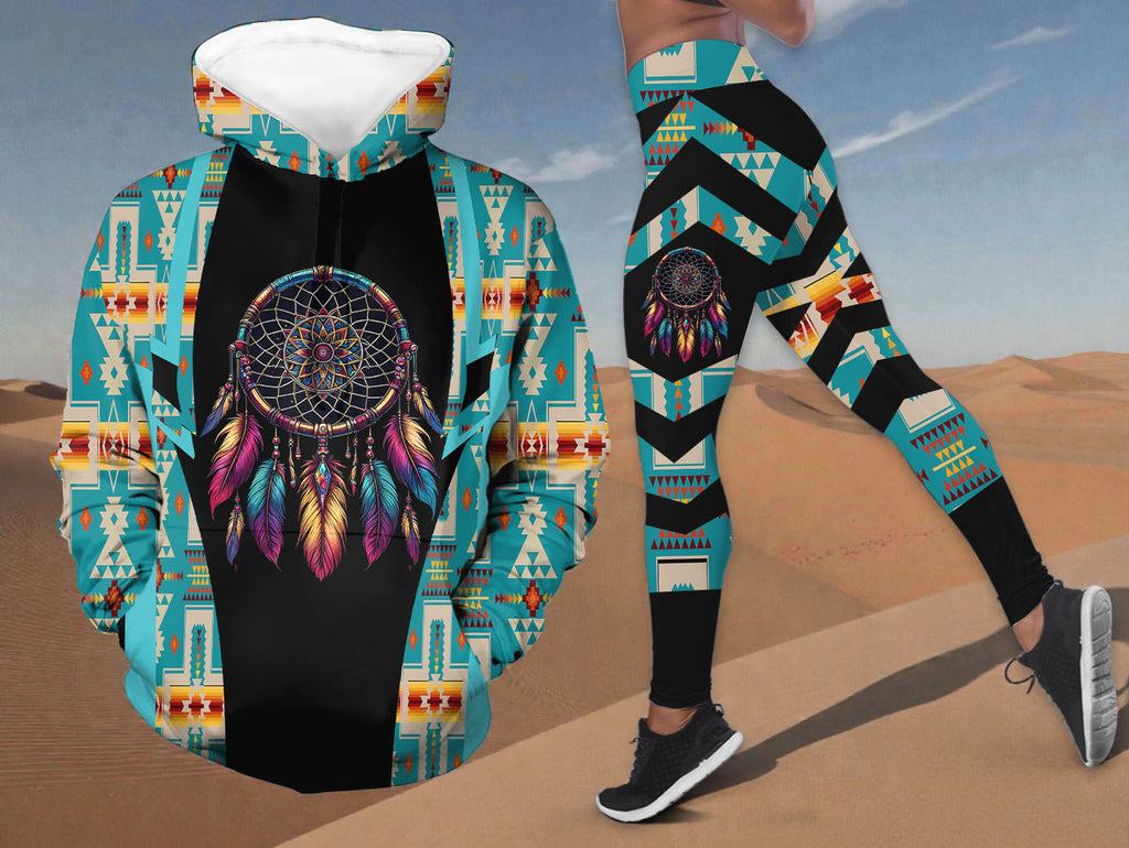 BS-000175v2 Dreamcatcher Native American Hoodie Leggings Set