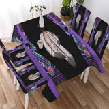 BS-000182 Feather Native American 5pcs Dining Table Set - Tablecloth