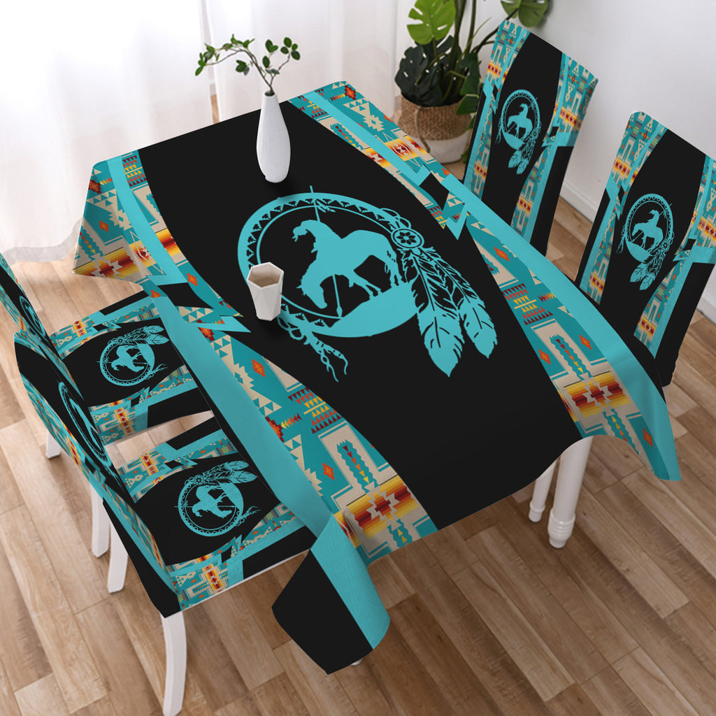 BS-000175 Trail of Tears Native American 5pcs Dining Table Set - Tablecloth