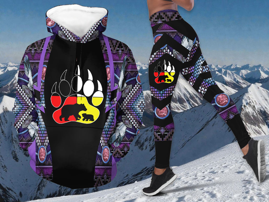 BS-000182v2 Mama Bear Native American Hoodie Leggings Set