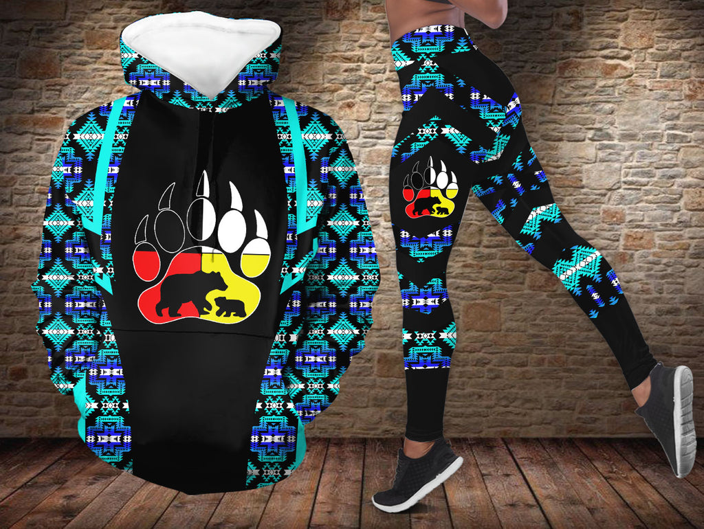 BS-000188v2 Mama Bear Native American Hoodie Leggings Set