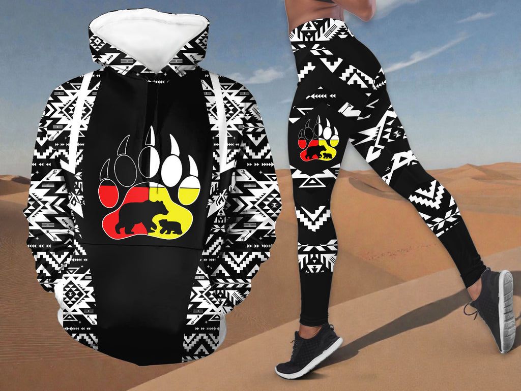BS-000195v2 Mama Bear Native American Hoodie Leggings Set