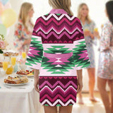 BS-000208 Native American Women Satin Wedding Robe