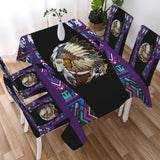 BS-000239 Chief Native American 5pcs Dining Table Set - Tablecloth