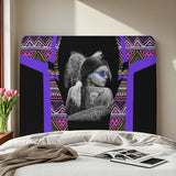 BS-000243 Native American Elastic Headboard Cover