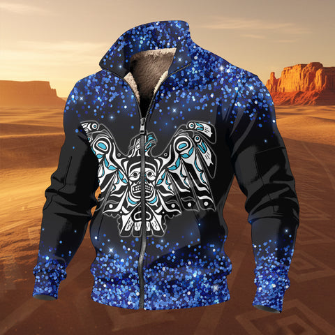 BS-00024 Native American Thick Knit Fleece Jacket