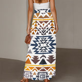 BS-000266 Native American Women Ruffled Wide-Leg Pants