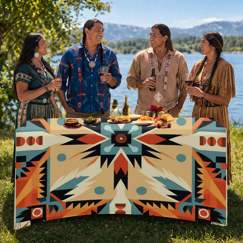 BS-000283 Pattern Native American Elastic Table Cover