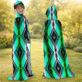BS-000312v2 Native American AOP Unisex Hooded Cloak for Kids and Adults