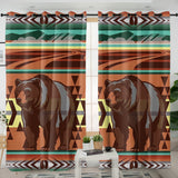 BS-00031v2 Bear Native American Living Room Curtain
