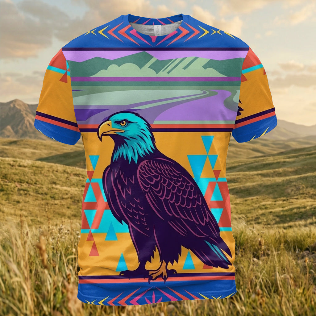BS-00031v3 Eagle Native American 3D T-shirt