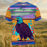 BS-00031v3 Eagle Native American 3D T-shirt