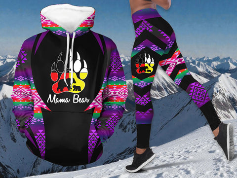 BS-000358 Mama Bear Native American Hoodie Leggings Set