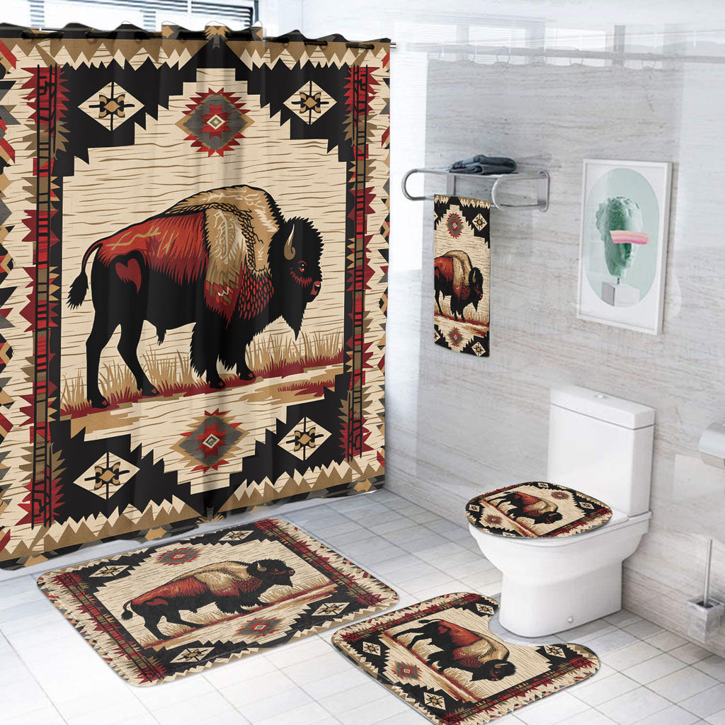 GB-NAT00902 Pattern Native American Bathroom Set