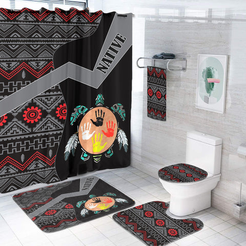 BS-000415 Tribal Turtle Spirit Native American  Bathroom Set