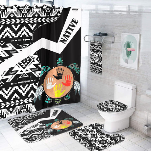 BS-000416 Tribal Turtle Spirit Native American  Bathroom Set