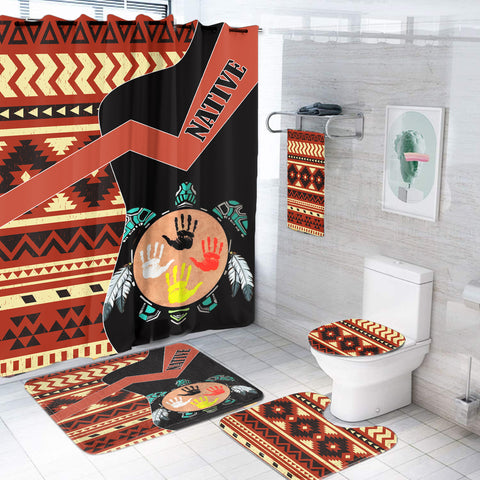 BS-000417 Tribal Turtle Spirit Native American  Bathroom Set