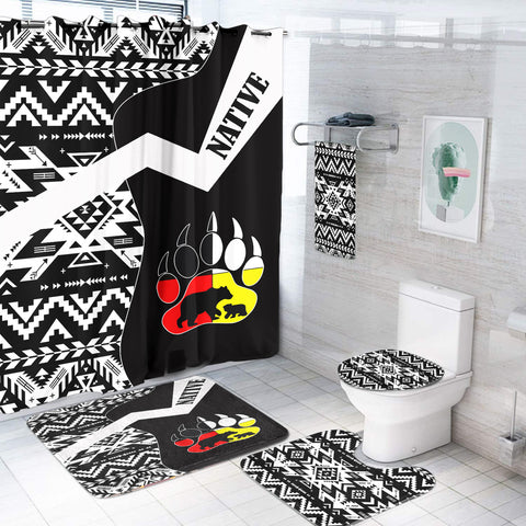 BS-000420 Foot Bear Native American  Bathroom Set