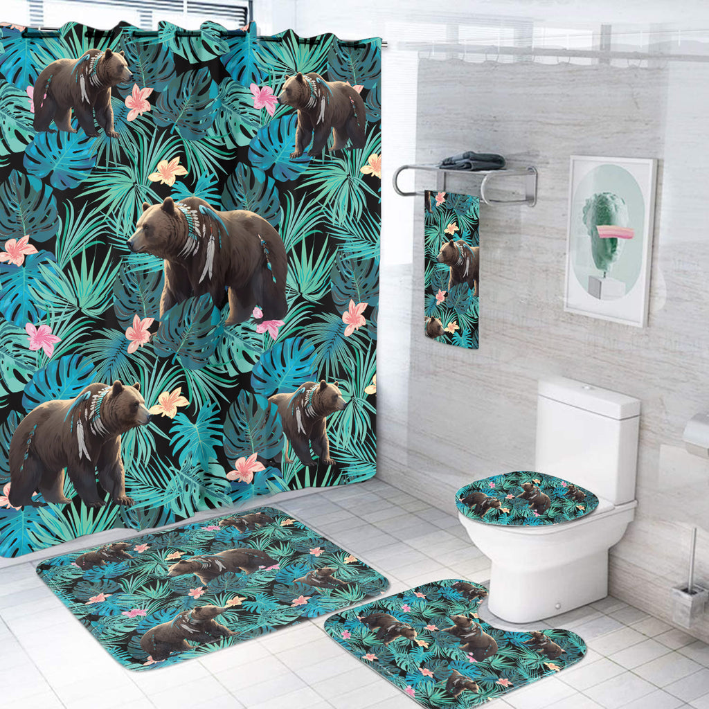 BS-000433 Animal Pattern Native American  Bathroom Set