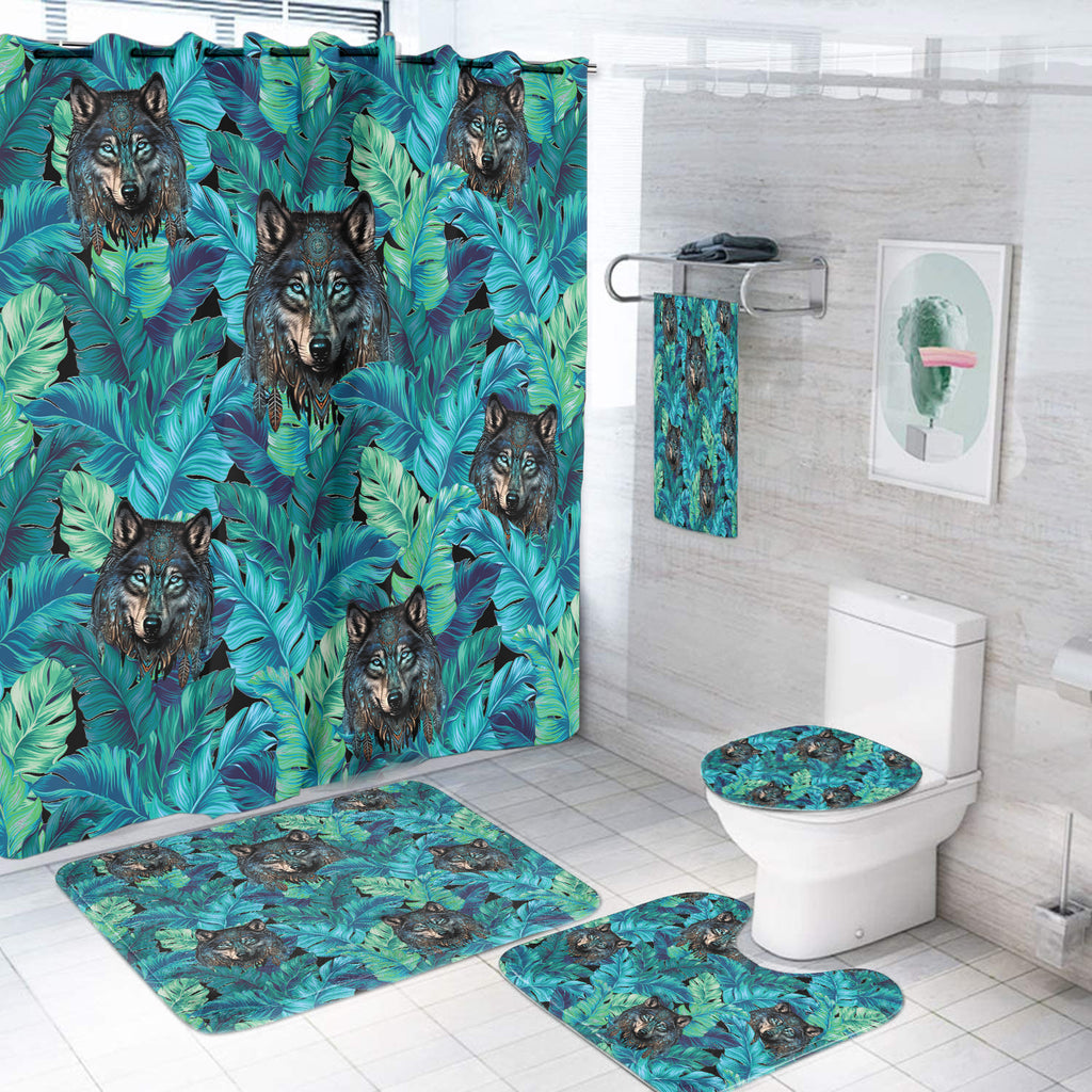 BS-000435 Animal Pattern Native American  Bathroom Set