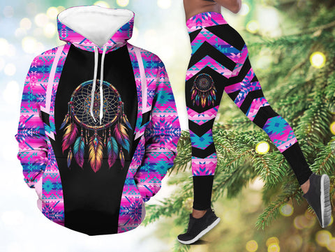 BT250312M17v2 Dreamcatcher Native American Hoodie Leggings Set