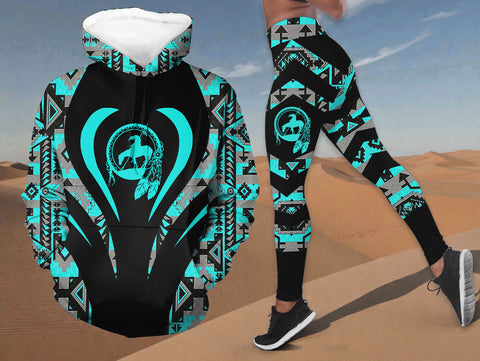 BZT63-0307M04 Trail of Tears Native American Hoodie Leggings Set