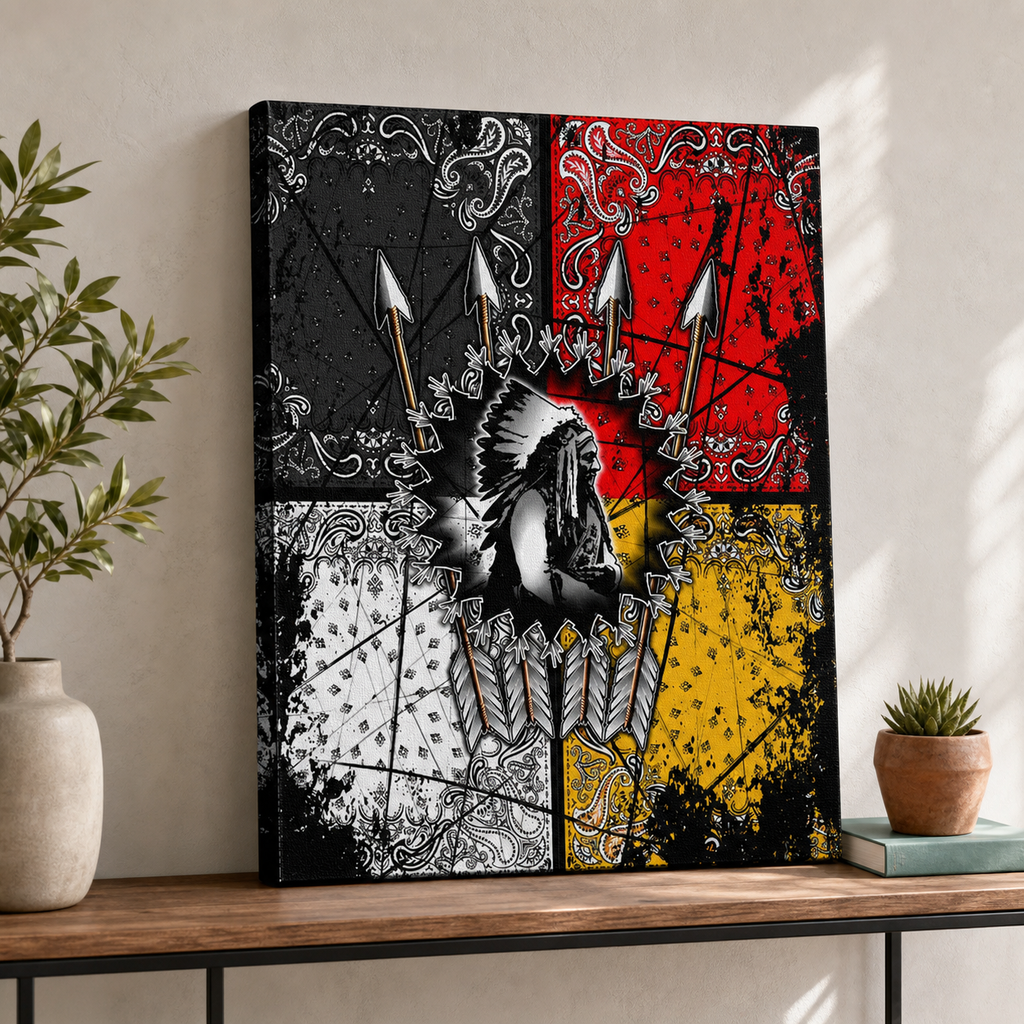 Bandana Chief Spirit Native American Canvas Wall GB-NAT00015
