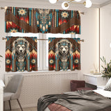 Bear Chief Native American Curtain Valance and Kitchen Tiers Set DS260710M15