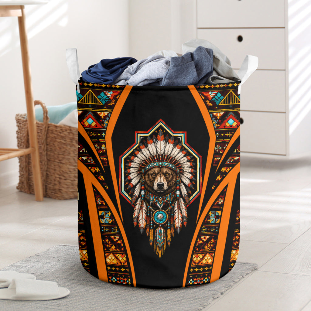 Bear Chief Native American Laundry Basket DS260803M02