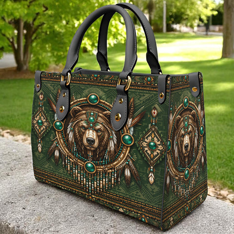 Bear Chief Native American Leather Bag DS260727M04