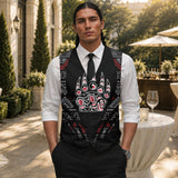 Bear Clan Native American Suit Vest Jacket Print Front & Back AQS0036