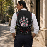 Bear Clan Native American Suit Vest Jacket Print Front & Back AQS0036